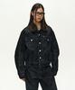 ADSB ANDERSSON BELL Unisex Padded Denim Bomber Jacket (Black)