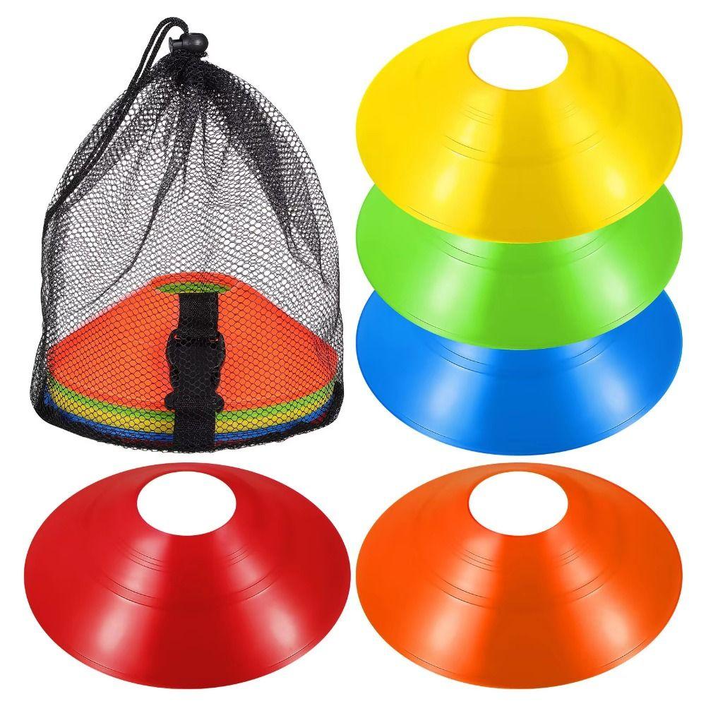 25/50Pcs Durable Training Marker Cones Colorful Soccer Cones Soccer Disc Cone Set Basketball