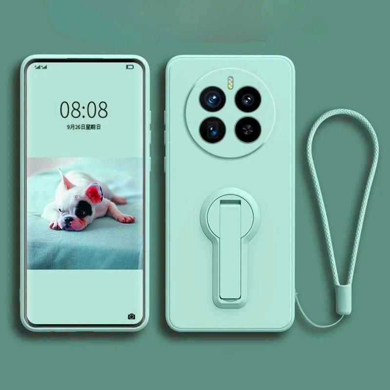 Чехол для Realme 12 Pro Plus Жидкий силикон Подставка Держатель Мягкая накладка на телефон для Realme 12 Pro + Улучшенная ударопрочная задняя крышка Funda