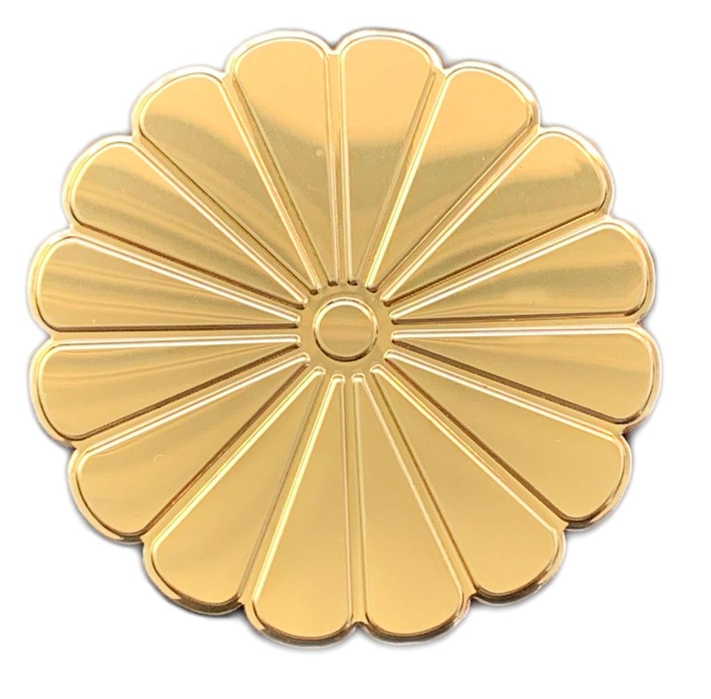 HAMUU Chrysanthemum Crest Gold Metal Sticker Waterproof Outdoor Car Sticker Decal