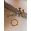 Irregular Liquid Metal Rings for Women, Light Luxury, High-End Feel, Gold and Silver Color, Middle Finger and Index Finger Rings, Niche Design
