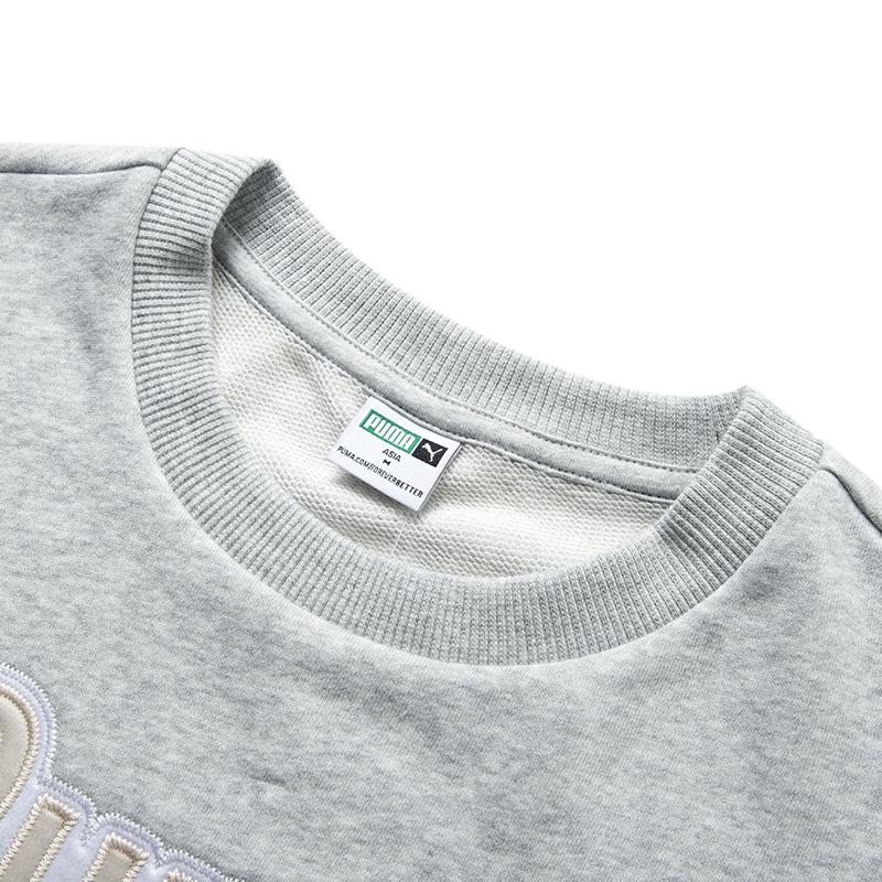 Puma Вышитый логотип с буквами для бега, спорта, фитнеса, повседневная американская толстовка с капюшоном, женские толстовки серого цвета 626169-04