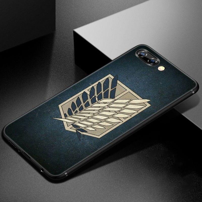 Чехол для телефона с аниме «Атака Титанов» для Huawei Honor 7A 8A 9X 20 Pro 8 10X Lite 7S 8C 8S 8X 9A 9C 10i 20i 30i 20E 20S, черный чехол