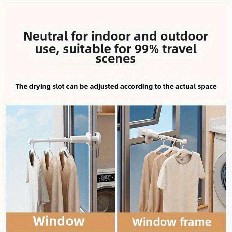 1 шт. Телескопическая дорожная вешалка для одежды Портативная для путешествий и командировок Отельная комнатная складная вешалка для одежды Без сверления Артефакт для сушки