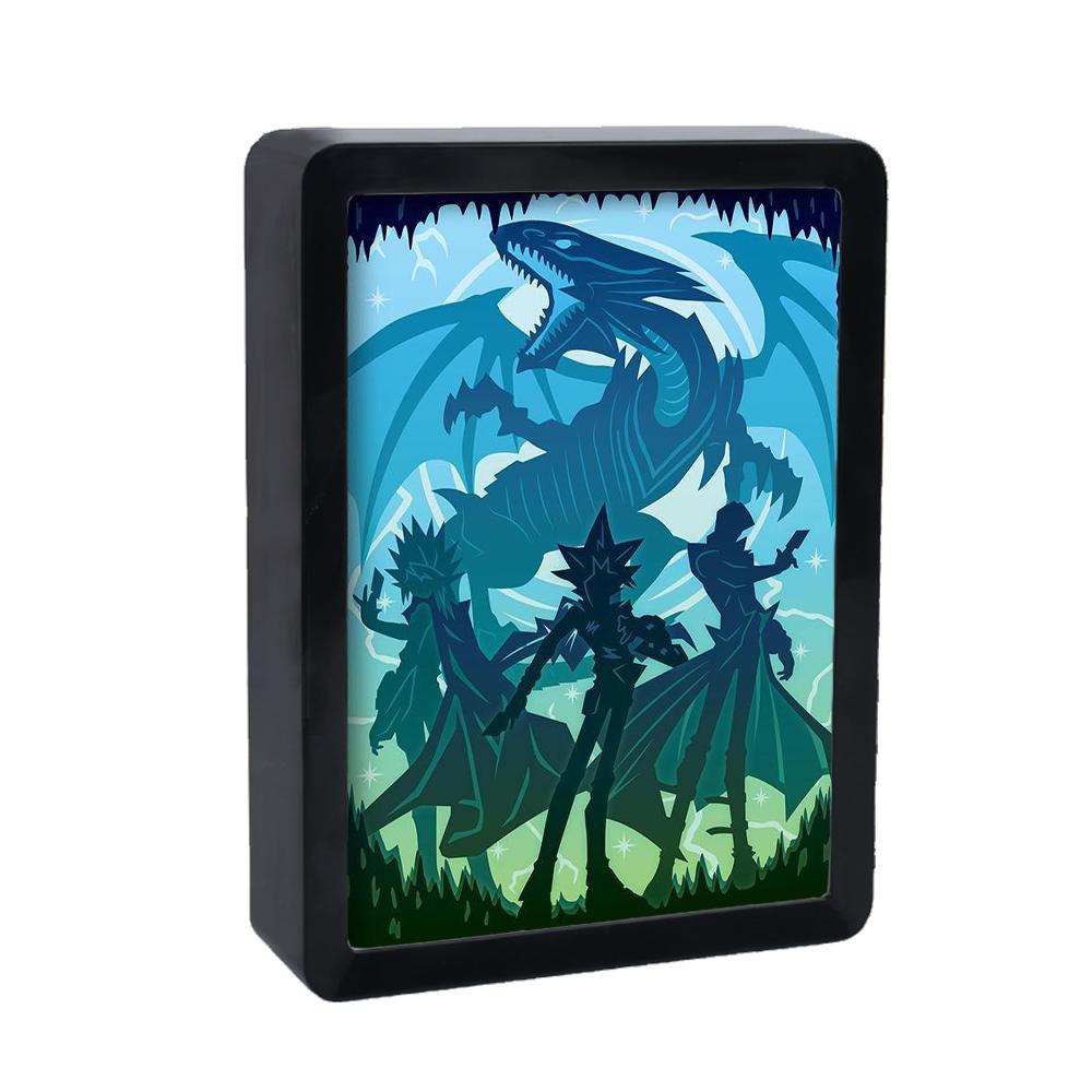 Аниме световой короб 3D светодиодный ночник принцесса Diy вырезанная из бумаги теневая коробка световая рамка картина атмосфера свет декор комнаты детский подарок