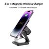 Foldable 3 In 1 Wireless Charger Magnetic Wireless Charging Station for iPhone 16 15 14 13 12 Pro Max /  Watch 5 6 7 8 9 10