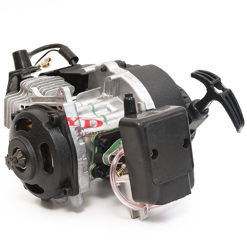 Аксессуары для мини-мотоциклов: 49-кубовый небольшой спортивный внедорожный мотоцикл с двухтактным бензиновым двигателем с ручным стартером