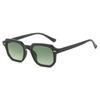 Retro Polygonal Frame Sun Glasses Striped Temples Driving Shades  for Women & Men
