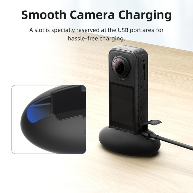 Silicone Base Camera Desktop Mount Precise Cut Design AntiSlip Base For X4 Air Outdoor Adventure Photography Accessory