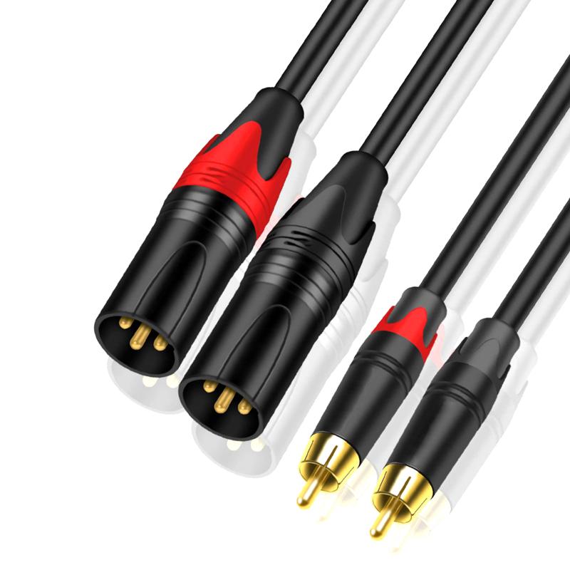 2-xlr штекер на 2-rca штекер аудиокабель провод для усилителей Hi-Fi стерео аудиосистемы микширование динамиков
