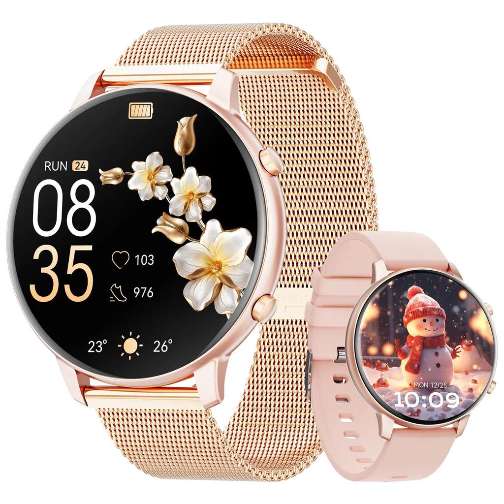 Женские смарт-часы, экран 1,39, Bluetooth-звонки, мужские фитнес-водонепроницаемые часы, с функцией сна и пульсометром
