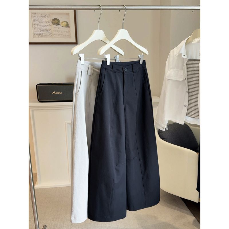 Pear-Shaped Body Casual Pants for Women 2025 Autumn New Korean Style Versatile High-Waisted Loose Slimming Wide-Leg Balloon Pants