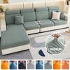 Jacquard Sofa Seat Cushion Covers Stretch Soild Colour Anti -Dirty L -Shaped Couch Covers Removable Sofa Slipcover For Home Office