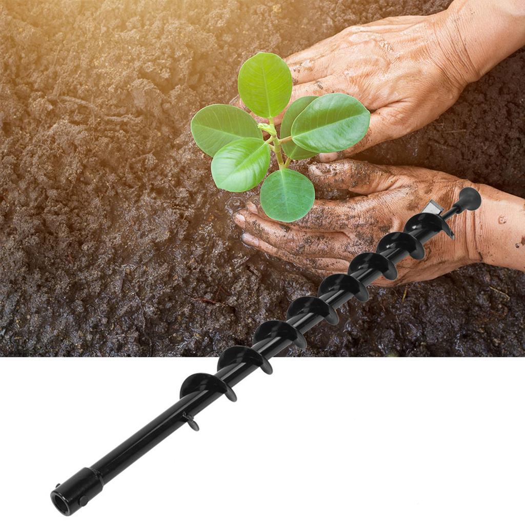 Steel Earth Auger Drill Bit Garden Post Hole Digger 60x800mm Single Blade