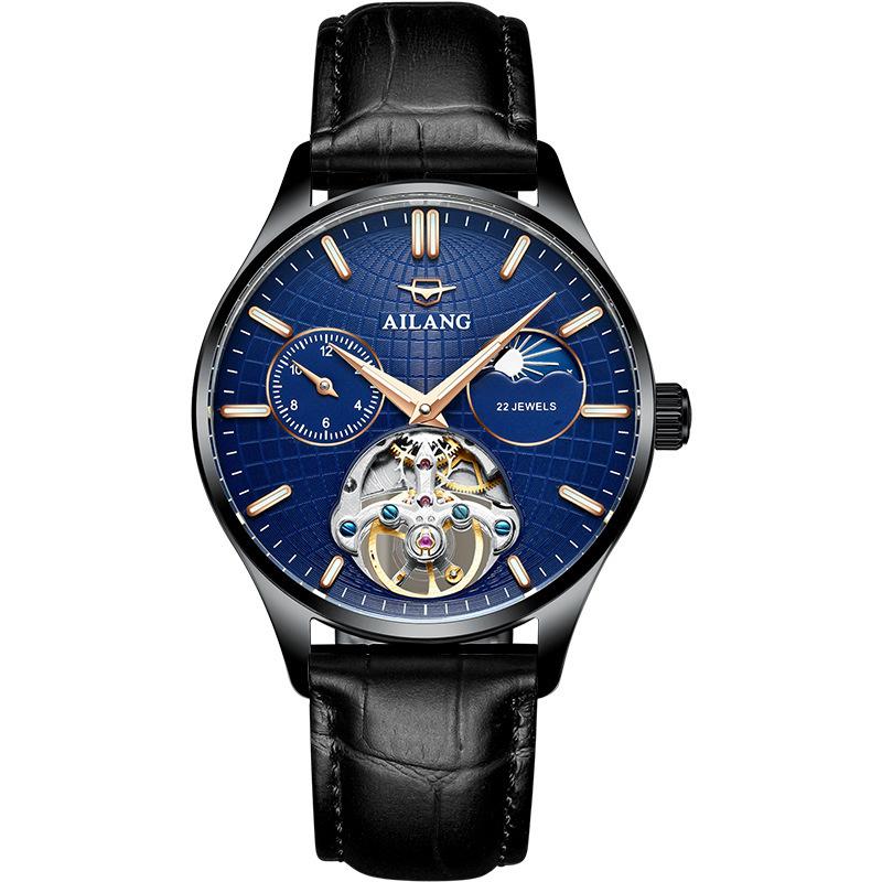 AILANG Watch Мужские автоматические механические мужские часы Водонепроницаемые полые часы