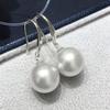 Simulation Freshwater Pearl Long Earrings Ball Shape Ear Hook Simple Drop Earrings  Female