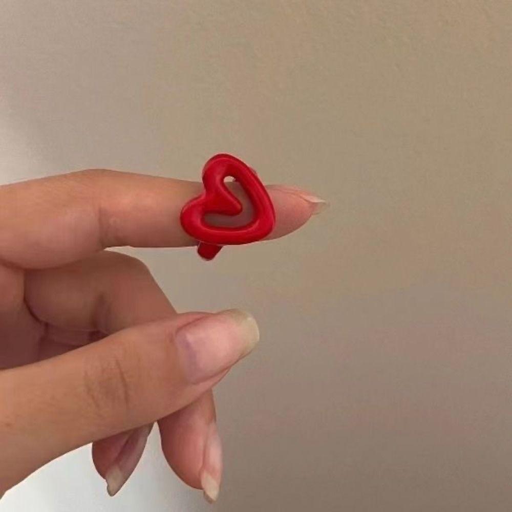 Кольцо с глазурью Dopamine Glaze, уникальное кольцо-сердечко, модное кольцо-открытие, подарок на День святого Валентина