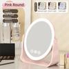 Eversible LED Makeup Mirror 3 Color Makeup Beauty Mirror 5x Magnifying Mirror with Led  Travel