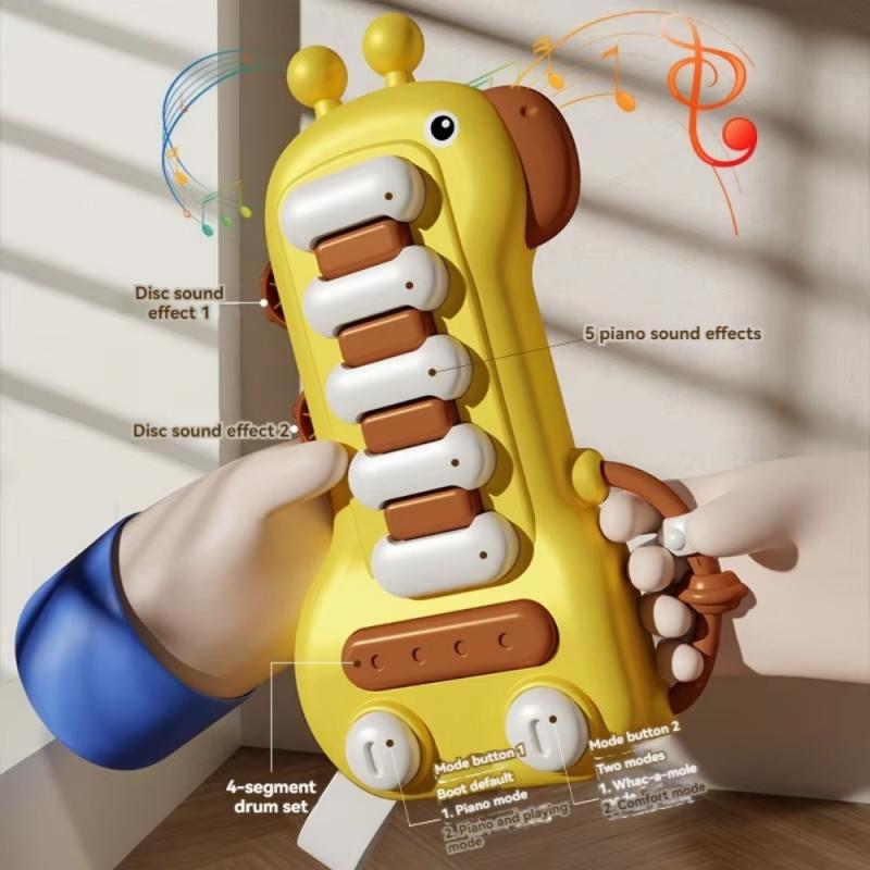 Милая электрическая игрушка-олень гитара со светом и музыкой многофункциональные музыкальные инструменты игрушки для раннего развития для детей