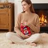 Santa Claus Hot Water Bottle 1000/2000ML Christmas Bottle, Cartoon Bag with Knit Cover, Long Lasting Heat Retention, Winter Warm