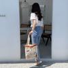 Fashionable Printed Canvas Tote Bag Large Capacity Shoulder Bag For Everyday Use