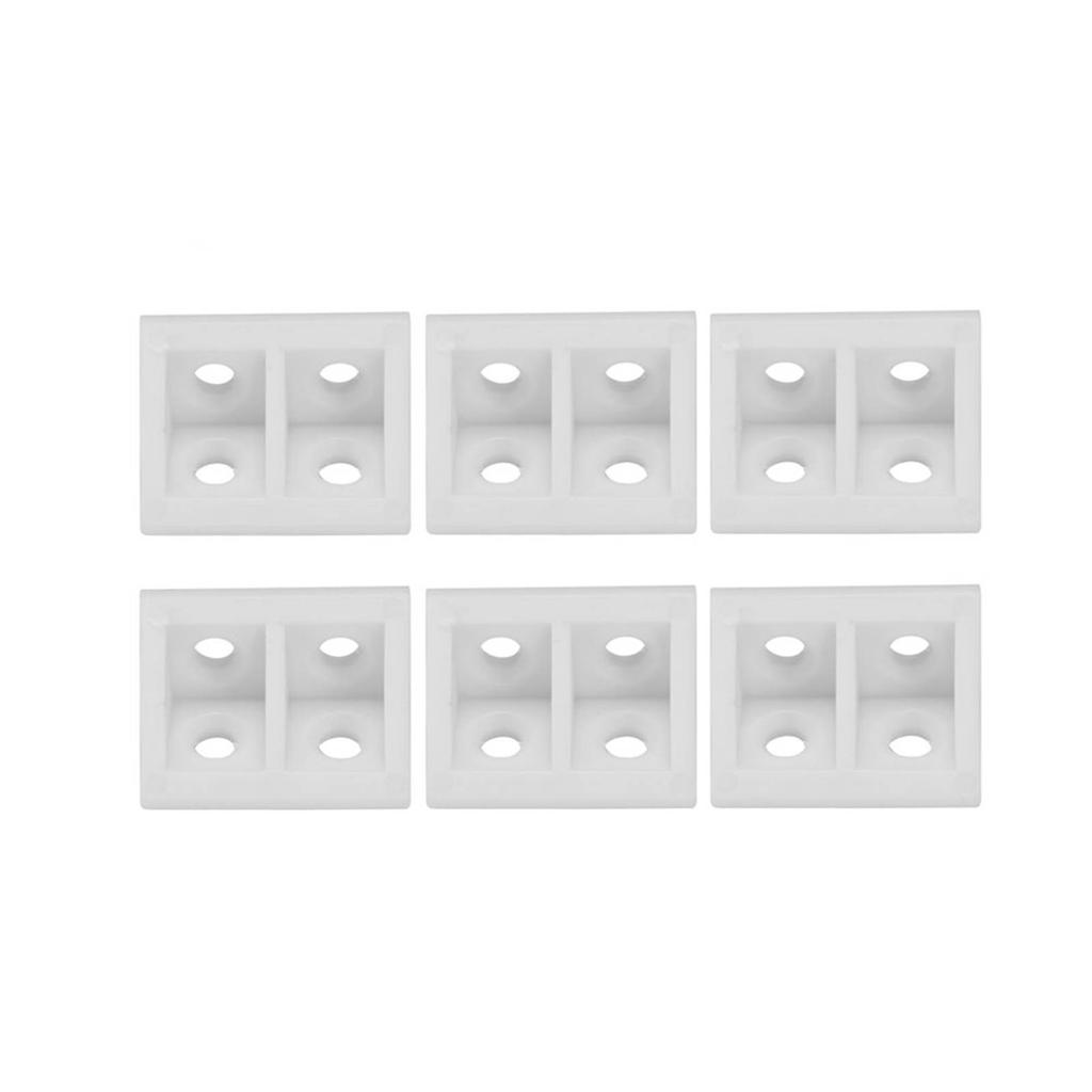 50pcs Plastic Right Angle Corner Gusset Brace Angle Brackets Code Furniture