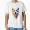 Футболка с принтом 'Splash Art Dog Classic' Сделано в США АУ Размер S 2XL