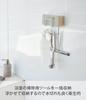 Yamazaki Magnetic Bathroom Cleaning Tool W8 x D6 x Tower Bathroom Bath Cleaning 4976 Holder, White, Approx. H12cm, Rack, Storage,