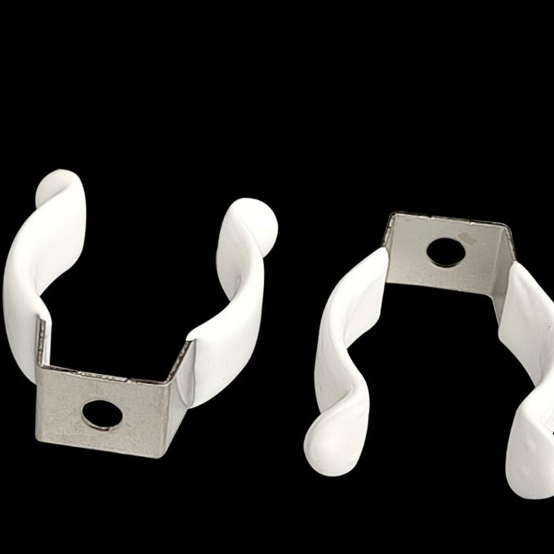 10 лотов Стабильный зажим для лампы T8 для светодиодных ламп, люминесцентных трубок, монтажные кронштейны против провисания, с белым пластиковым покрытием