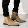 Fashion New Retro Classical Chelsea Boots Men's Cow Suede Genuine Leather Men Fashion Ankle Boot Man Casual Short Boots High-Top Shoes