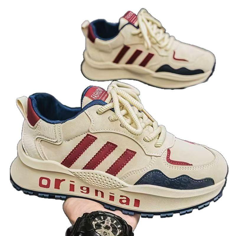 Туфли на платформе для пап 2024 года, осень-зима, новая классическая мода, универсальная, удобная, спортивная, со шнуровкой, трендовая, повседневная обувь