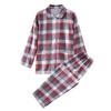 Good Quality Plaid Design Cotton Couple Sleepwear Clothes for Men's and Women's Home Clothing Set Simple Pattern Pajamas