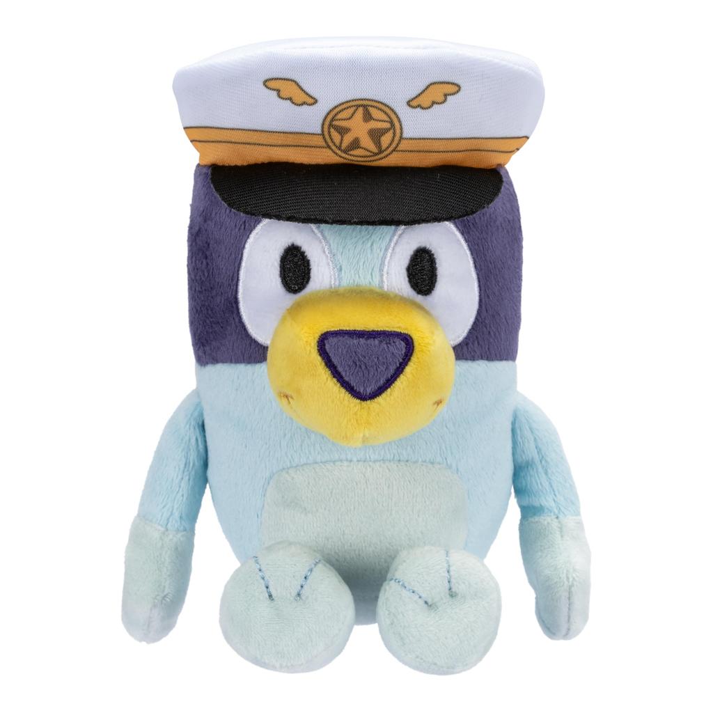 Bluey Friends 2-Pack Plush Toys, Including Captain and Holiday Bingo, Made from Exquisite Soft Plush, 6.5-9 Inches / 16-23cm Tall