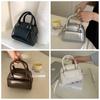 Shoulder Bag PU Bowling Bag PU Leather Boston Bag Fashion Silver Handbag  Shopping