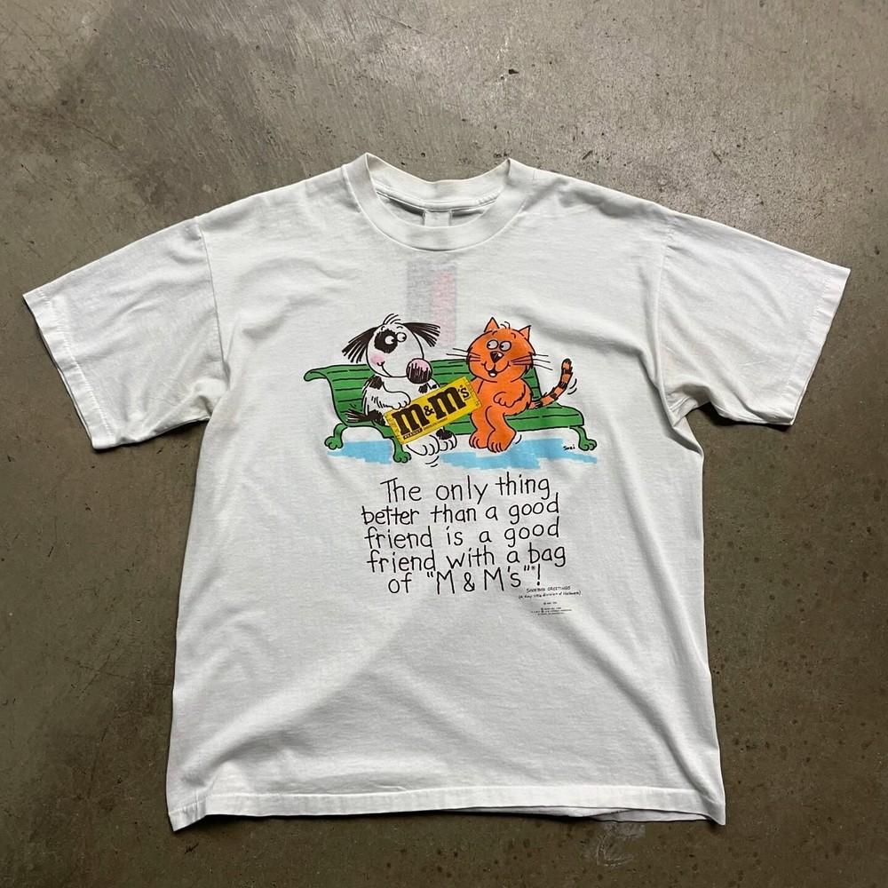 80s Vintage Cat n Dog Mamp;Ms Friends Cover TShirt Unisex Short Sleeve Shirt Unisex T-Shirt