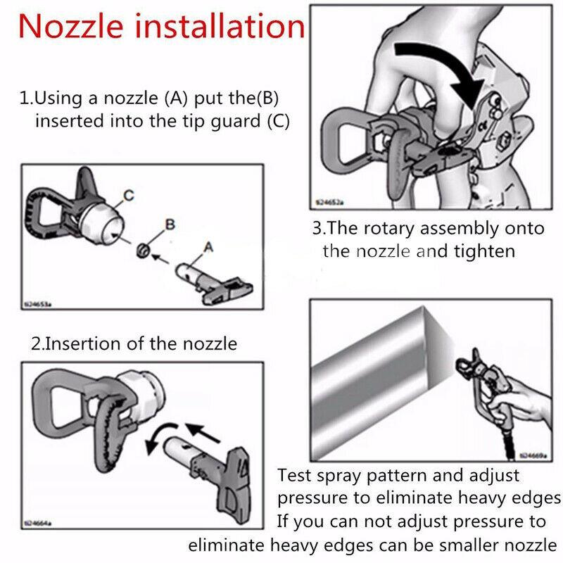 Желтая серия 5 распылитель безвоздушного распыления краски сопло наконечник для латексной краски порошковое покрытие портативный краскопульт инструмент для ремонта автомобиля