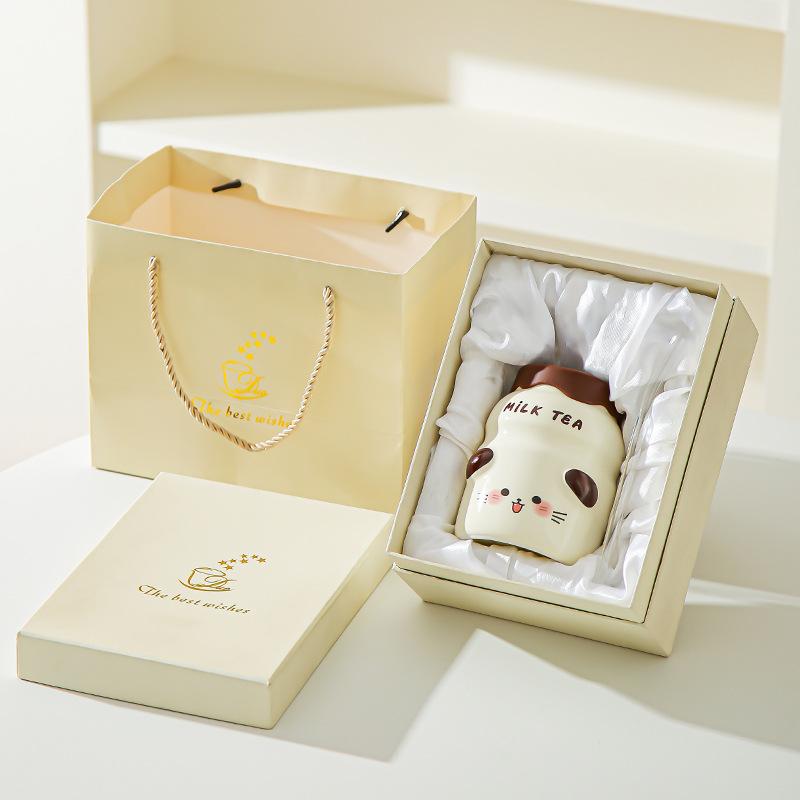 Керамическая чашка-соломинка с крышкой Летняя необходимая чашка для воды Девичья бытовая чашка Чашка для сока Чашка для холодных напитков