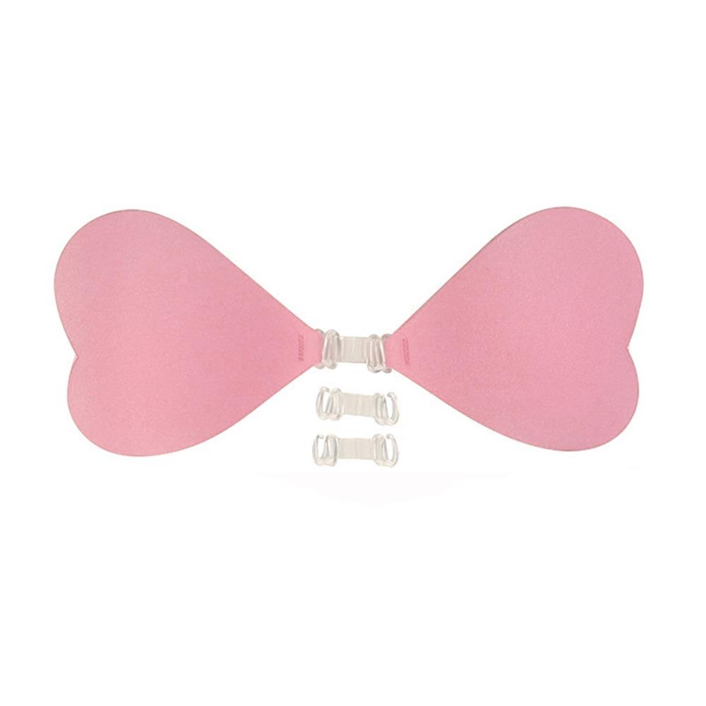 1PC Heart Shaped Adhesive Bra Invisible Breast Patch Women Wedding Dress With Small Breasts Gathered Breathable Breast Patch