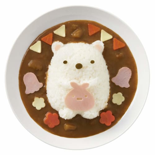 OSK (ОСК) Форма для вырезания карри Deco Curry Cutter, Форма для риса с карри Sumikko Gurashi, Сделано в Японии, Стильная и милая кухонная утварь, Дизайн персонажей, Подарок для детей, LS-7
