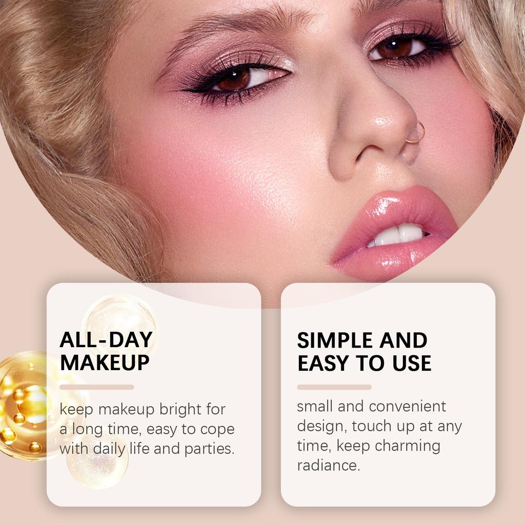 Liquid Highlighter Blush Cream, Natural Light Contouring Highlighter Multi-functional Facial Blush Cream