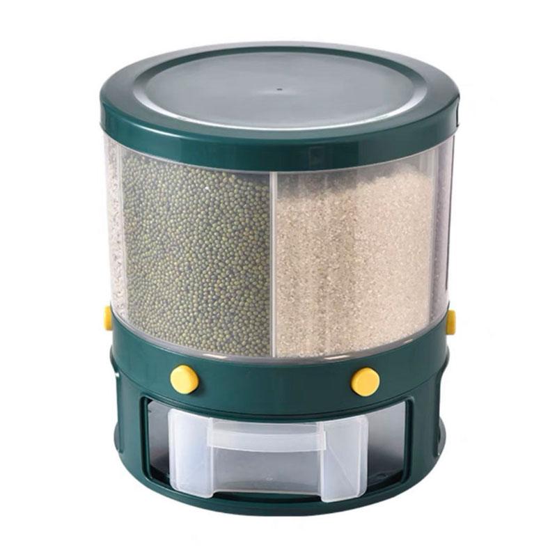 Резервуар для хранения зерна Ящик для хранения зерна Резервуар для хранения зерен Кухонная банка для хранения Герметичный резервуар для зерна Влагостойкий резервуар для хранения Банка для риса 6 решеток Хранение зерновых