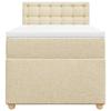 Maison Exclusive - Sommier à lattes de lit avec matelas Crème 80x200 cm Tissu