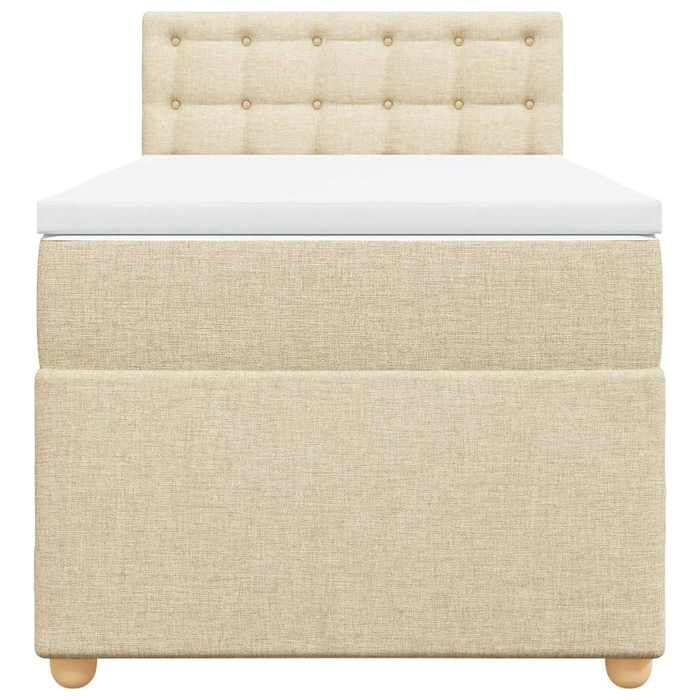 Maison Exclusive - Sommier à lattes de lit avec matelas Crème 80x200 cm Tissu