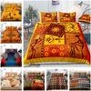 Комплекты постельного белья с африканским принтом Комплекты для кровати Набор пододеяльника Наволочки Роскошное Богемное украшение Текстиль Богемный стиль БЕЗ простыни