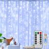 USB Window Curtain Lights with Remote Control, LED Fairy String Lights, 8 Modes Copper Wire Decorative Lights for Christmas Wedding Party Bedroom