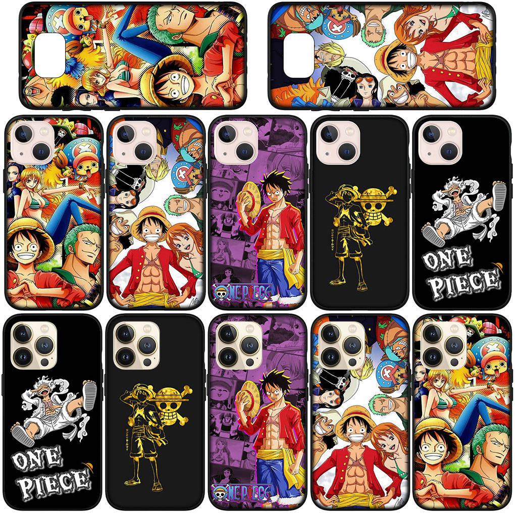 Чехол для телефона Samsung Galaxy S23 S24 iPhone 16 15 14 Xiaomi Redmi Note 13 12 11 8 Plus 10 9 Pro 14C Max X XR OPPO Huawei Luffy Gear 5 One Piece Cover