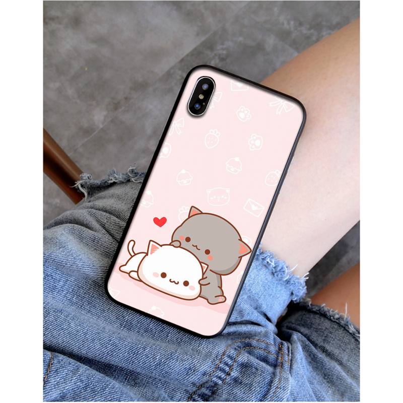 Yinuoda cartoon cut cat Soft Phone Cover for iphone 11 12 Mini Pro Max X XS MAX 6 6s 7 8 plus 5 5S 5SE XR SE2020