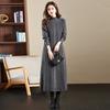 Large Size Thickened Primer Dress Women's Autumn and Winter New with Coat Loose Knitted Long Knee Long Dress Tide