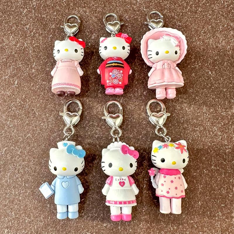 Брелок Hello Kitty Мультяшная кукла веревочка для телефона Рюкзак Мягкая подвеска Прекрасное украшение Аниме фигурка Подвески для косметички