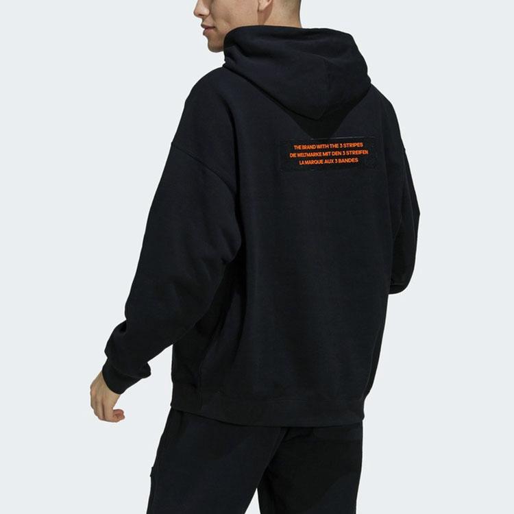 adidas Оригинальная толстовка с капюшоном BIG TREFOIL Мужская Черная H09354